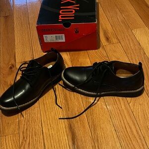 Boys Deer Stags Black Oxfords